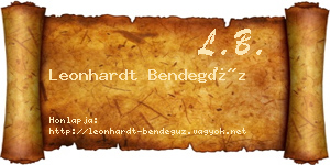 Leonhardt Bendegúz névjegykártya